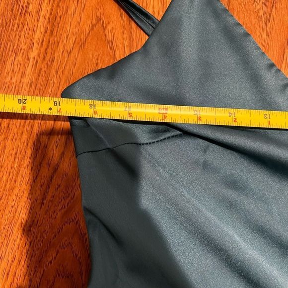 SHOWPO. CLOUD COVER DRESS IN TEAL SATIN - Picture 7 of 8